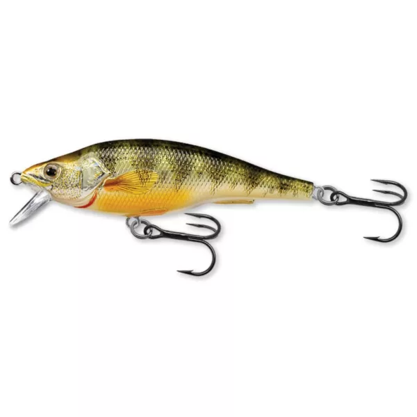 Livetarget Perche Jaune Jerkbait Brillant Métallique Flottant 7,3cm 11gr Leurre