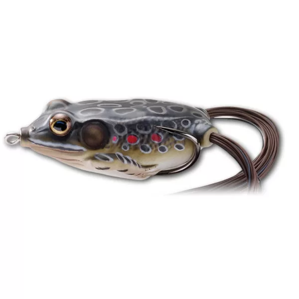 Livetarget Leurre de surface Grenouille Marron-Noir 6,5cm 21gr Flottant Imitation de Grenouille