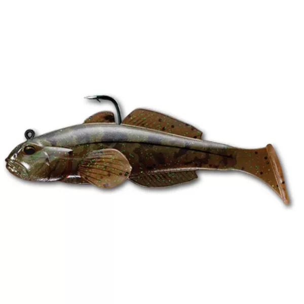 Livetarget Swimbait de Gobie Citrouille Brune 9cm 21gr Gobie en Plastique