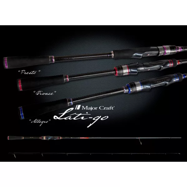 Major Craft Lati-Go LTGS-792M Rapide 2,36m 3-18gr Canne à pêche spinning 2 brins