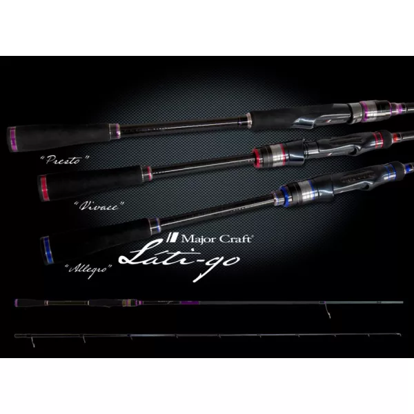 Major Craft Lati-Go LTGS-822MH Rapide 2,50m 10-32gr Canne à pêche spinning en 2 sections
