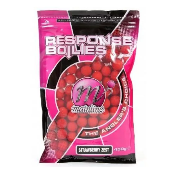 Mainline Shelf Life Boilies Strawberry Zest 18 mm 450 g.r - bouillette d'amorçage