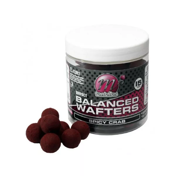 Mainline High Impact Balanced Wafter Spicy Crab - 15mm - bouillette wafters