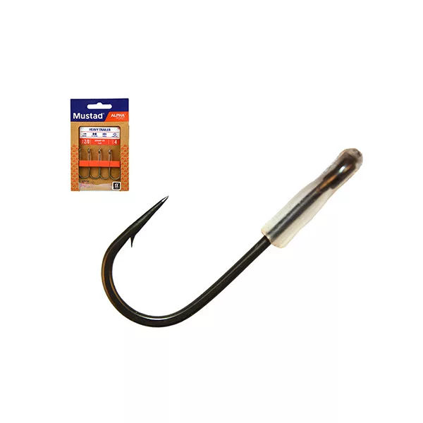 Mustad Heavy Trailer Titanx 1 Hameçon à Œillet, Barbelé 4pcs
