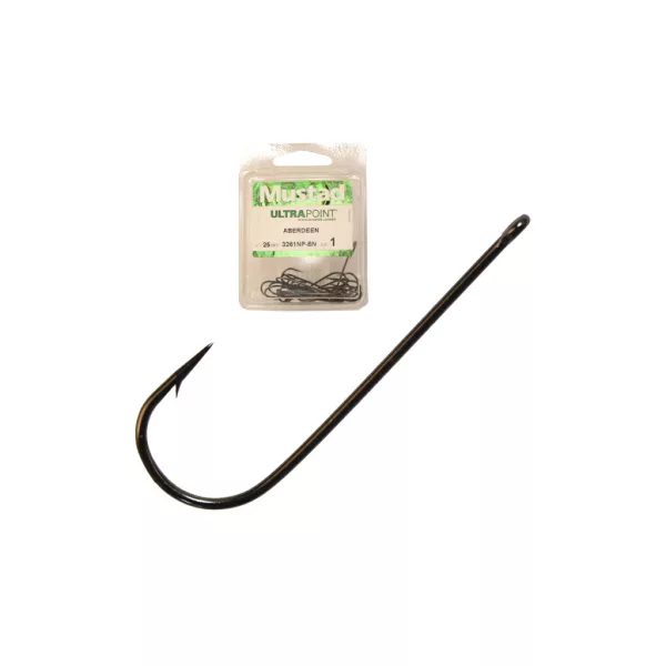 Mustad Aberdeen BN 3/0 Hameçon à œillet, à ardillon 10db