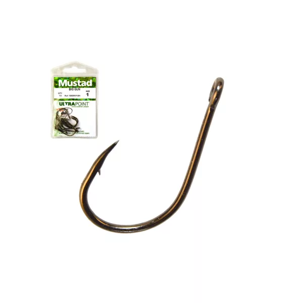Mustad Big Gun 8/0 Hameçon à œillet, barbelé 25 pièces