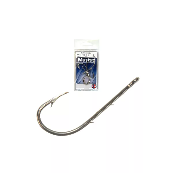 Mustad Beak Hooks Baitholder Nickel 4/0 Süllőző Horog 25db