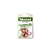 Mustad Red Baitholder 3/0 À Œillet, Hameçon Barbelé 8db