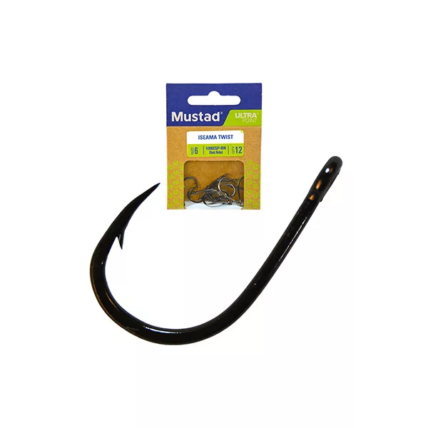 Mustad Iseama Twist 4 Füles, Szakállas Horog 12db