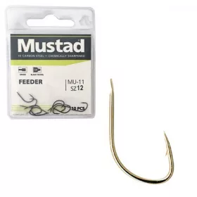   Mustad Ultra NP Feeder 12 Hameçon à carpe barbelé à palette 10 pièces