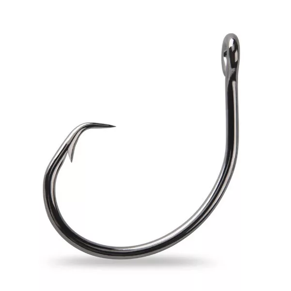 Mustad Demon Wide Gap Circle Hook 12/0 Hameçon avec œillet, Barbed 3pcs