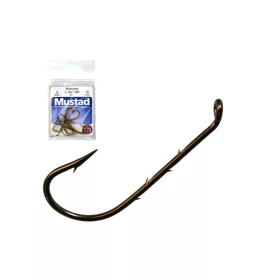   Mustad Best Kirby Bronze 4 Füles, Szakállas Süllőző Horog 10db