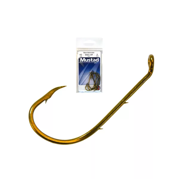 Mustad Beak Bronze 4 Füles, Szakállas Süllőző Horog 10db