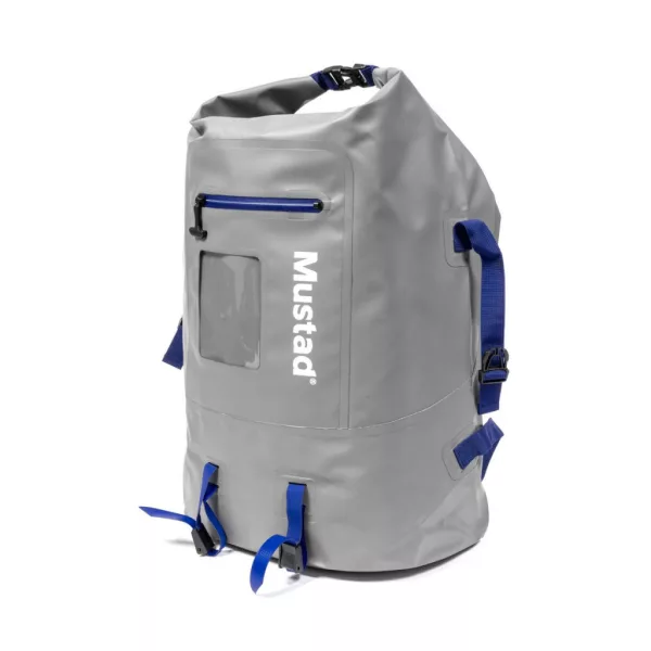 Mustad Daybreak Dry Roll-Up Back Pack 40l Sac à Dos Étanche Roll-Up Gris-Bleu