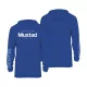Mustad Kék Brand Longsleeve UV With Hood 3XL T-shirt à manches longues avec capuche