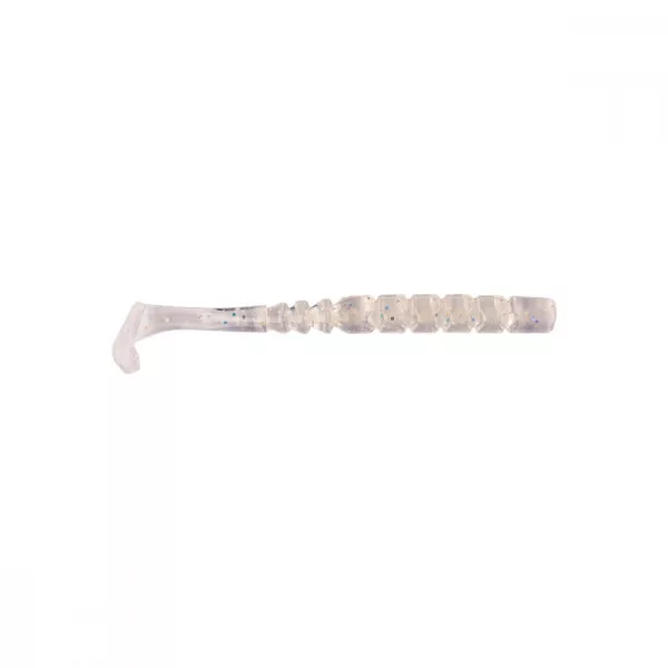 Mustad Aji Paddle Tail 5,08cm Clair Arc-en-ciel Pailleté Leurre en plastique 12 pièces