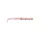 Mustad Aji Paddle Tail 5,08cm Clair UV Rouge Pailleté Leurre en plastique 12 pièces