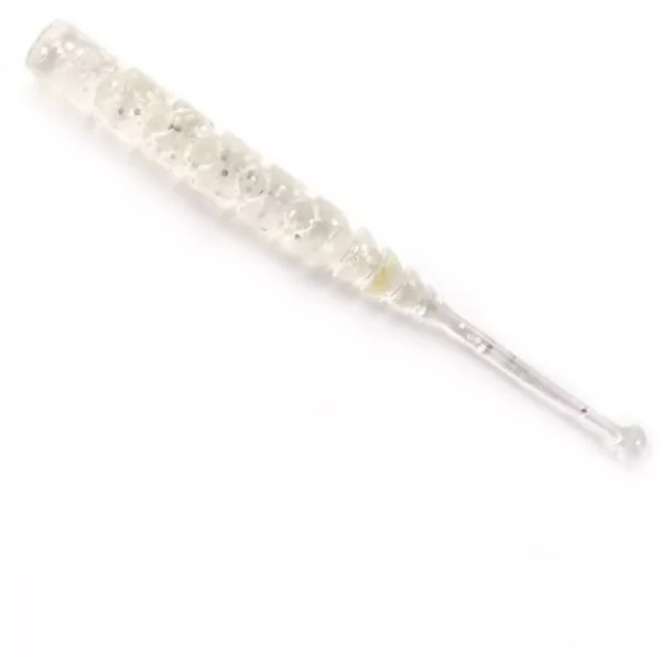 Mustad Aji Ball Tail 5,08cm Clear Rainbow Glitter Leurre en plastique 12 pièces