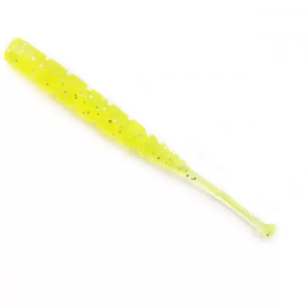 Mustad Aji Ball Tail 5,08cm Clear Chartreuse Leurre en plastique 12 pièces