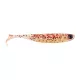 Mustad Mezashi Z-Tail Minnow 8,89cm Paillettes rouge or Leurre en plastique 6 pièces