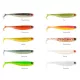 Mustad Mezashi Z-Tail Minnow 8,89cm Blanc perle Leurre en plastique 6 pièces