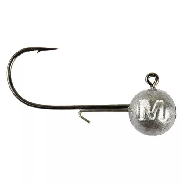 Mustad Tête plombée boule avec système de maintien 2/0 15gr Tête de jig avec hameçon 4 pièces
