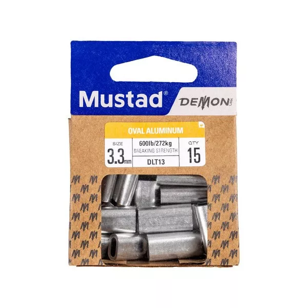 Mustad Oval Aluminium Sleeve 2,3mm Krimpelő Hüvely 20db
