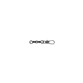   Mustad Barrel Swivel With Interlock Snap Black Nickel 1/0 Forgókapocs 6db