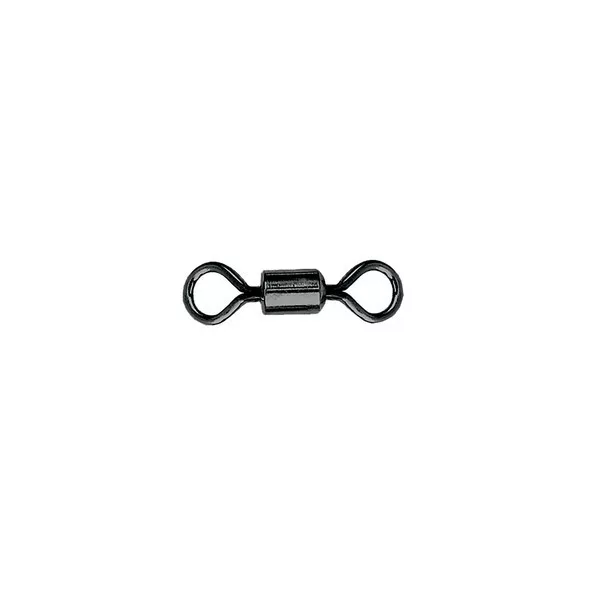 Mustad Rolling Swivel Round Eye 12 Black Nickel Forgó 10db
