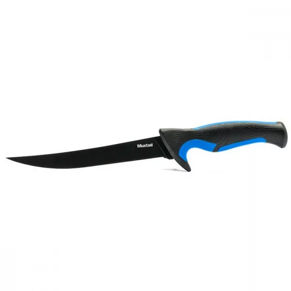 Mustad 15,24cm Couteau à Filet Rayé Bleu