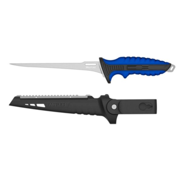 Couteau à fileter Mustad 17,78cm 4116 Stainless Steel Ultra Flex bleu