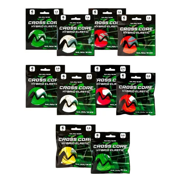 Maver Cross Core Hybrid Elastic Size 1,4mm 6m Élastique hybride pour canne à emmanchement