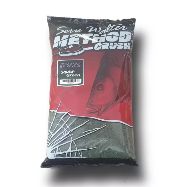 Serie Walter SW Method Crush 50/50 Squid-Green Amorce Farine de Poisson 1kg