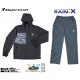 Combinaison de pluie deux pièces noire Major Craft Rain-X 3XL