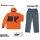 Combinaison de pluie deux pièces orange Major Craft Rain-X 3XL