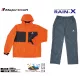 Combinaison de pluie deux pièces orange Major Craft Rain-X M