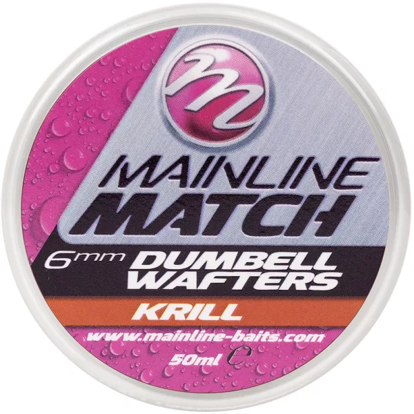 Mainline Match Dumbell Wafters Red Krill Appât 6mm