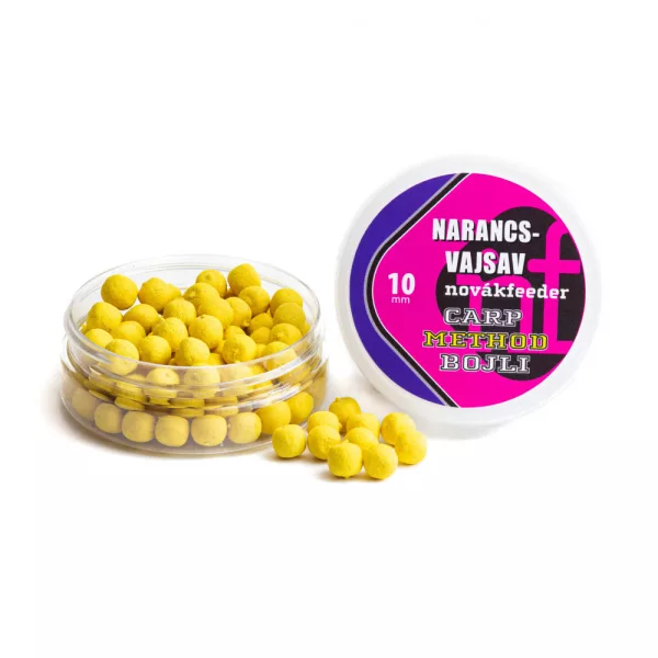 Novák Feeder 10mm Orange - Acide butyrique Carpe Méthode Bouillette 25gr