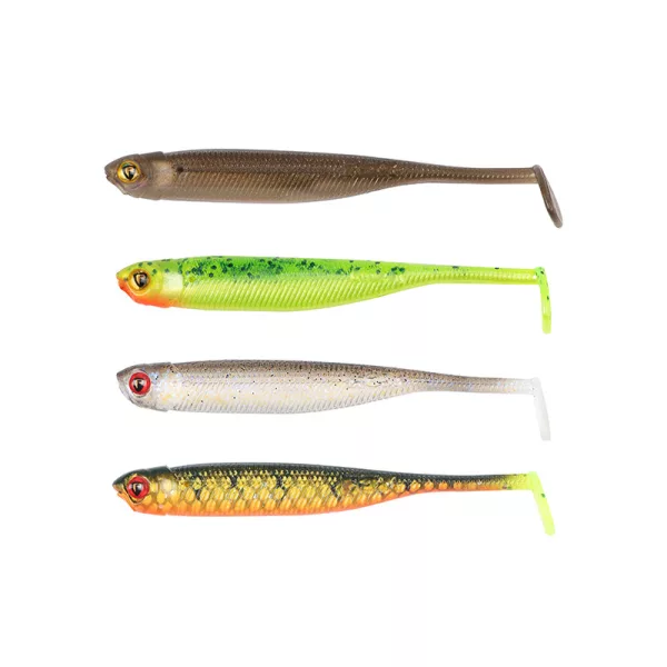 Lot de leurres en plastique __Fox Rage__ Mini Tiddler couleurs mixtes 7cm 4 pièces