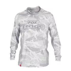 Fox Rage UV Hooded Light Camo Top Sweat-shirt à capuche L