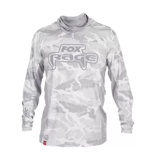Fox Rage UV Hooded Light Camo Top Sweat-shirt à capuche XL
