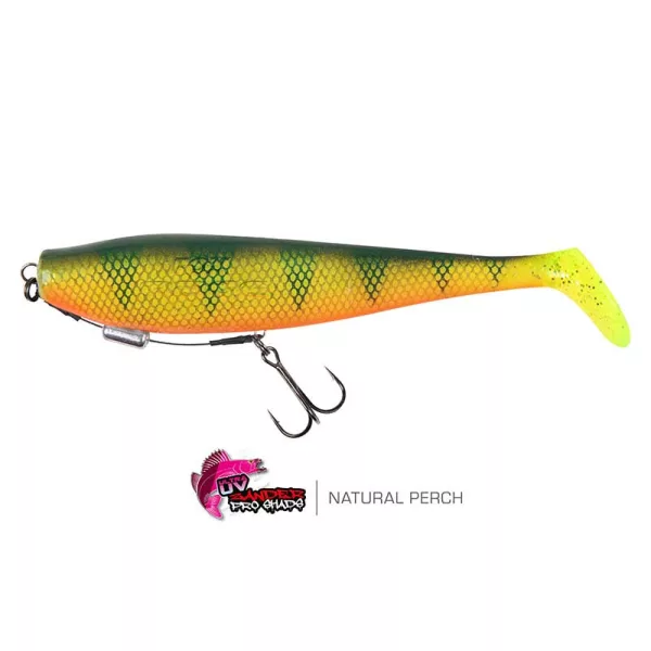 Fox Rage Zander Pro Shad 18cm Loaded UV Natural Perch leurre souple
