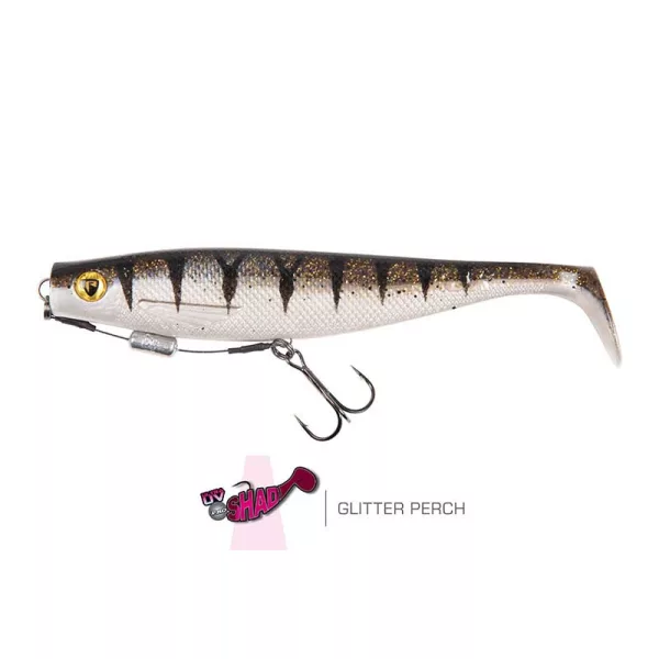 Fox Rage Pro Shad 18cm pré-monté Perche Pailletée UV Leurre souple