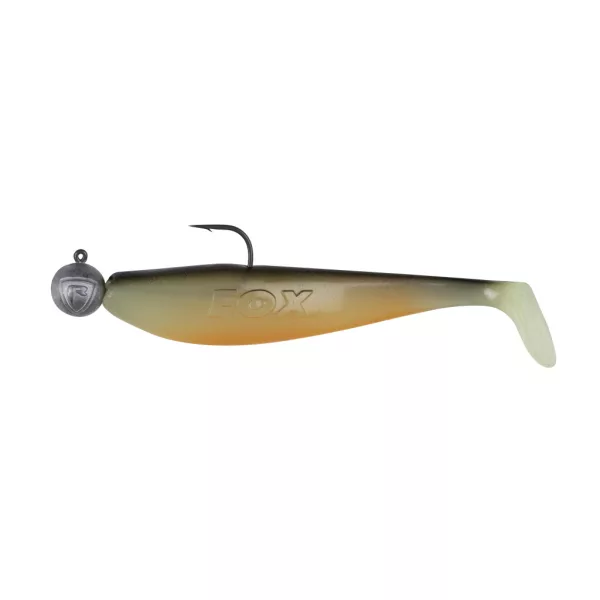Fox Rage Bulk Loaded Zander Pro Shads UV Hot Olive 12cm 4/0 50gr Leurre souple