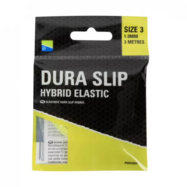 Preston Dura Slip Hybrid Elastic 3 Yellow 1,0mm Élastique Hybride pour Canne à Coup 3m