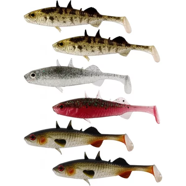 WESTIN Stanley the Stickleback Shadtail 7,5cm 4g Clear Water Mix 6 pièces Leurre en plastique