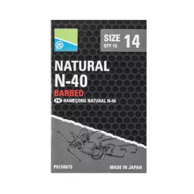 Preston Natural N40 Size 20 Hameçon pour brème