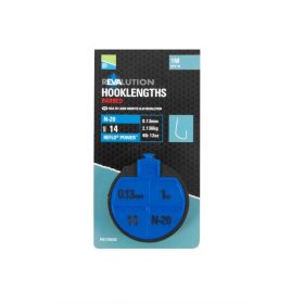   Preston Revalution Hooklengths N20 Monofil Hameçon pré-noué Taille 16