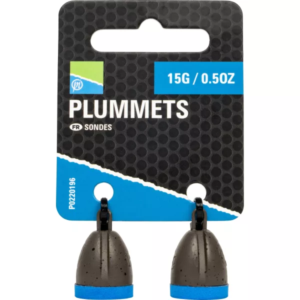 Preston Plummets Fenékmérő Ólom 15gr 2db