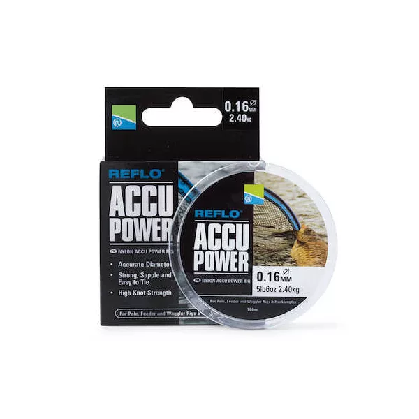 Preston Accu Power Rig Mono Bas de ligne 0,07mm 100m